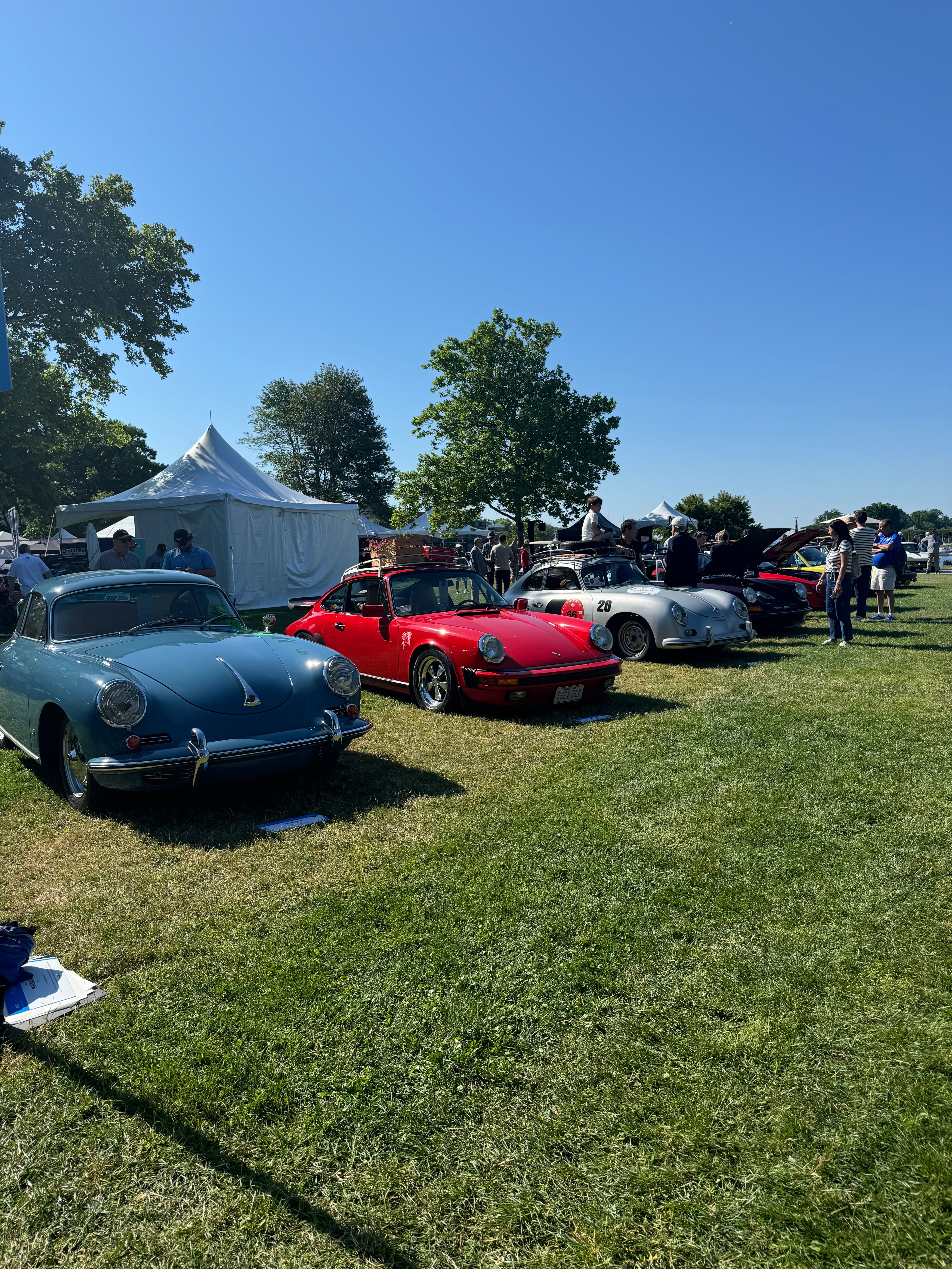 Classic cars on display at the Greenwich Concours d'Elegance.