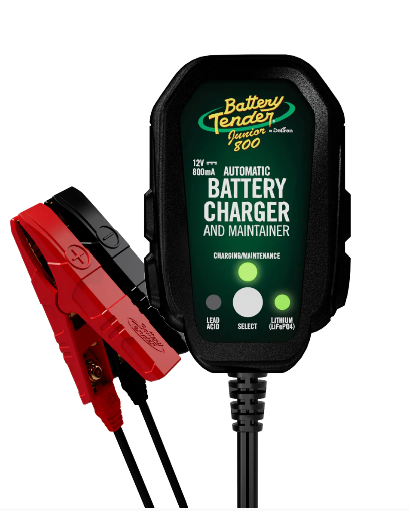 The Battery Tender Junior 800mA 12V Selectable Chemistry Battery Charger and Maintainer from Battery Tender