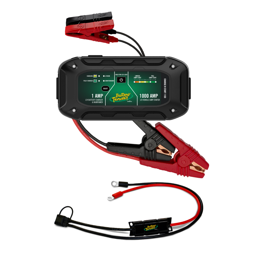 Motorcycle and Powersports Charge N Start 1100 Bundle (1 AMP Charging & 1000 AMP Jump Starting)