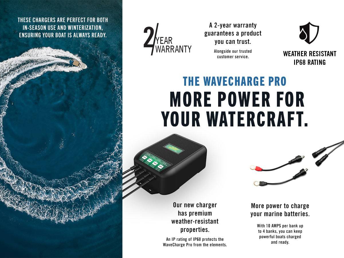 WaveCharge Pro 2-Bank 12V, 20 AMP Battery Charger - Battery Tender®