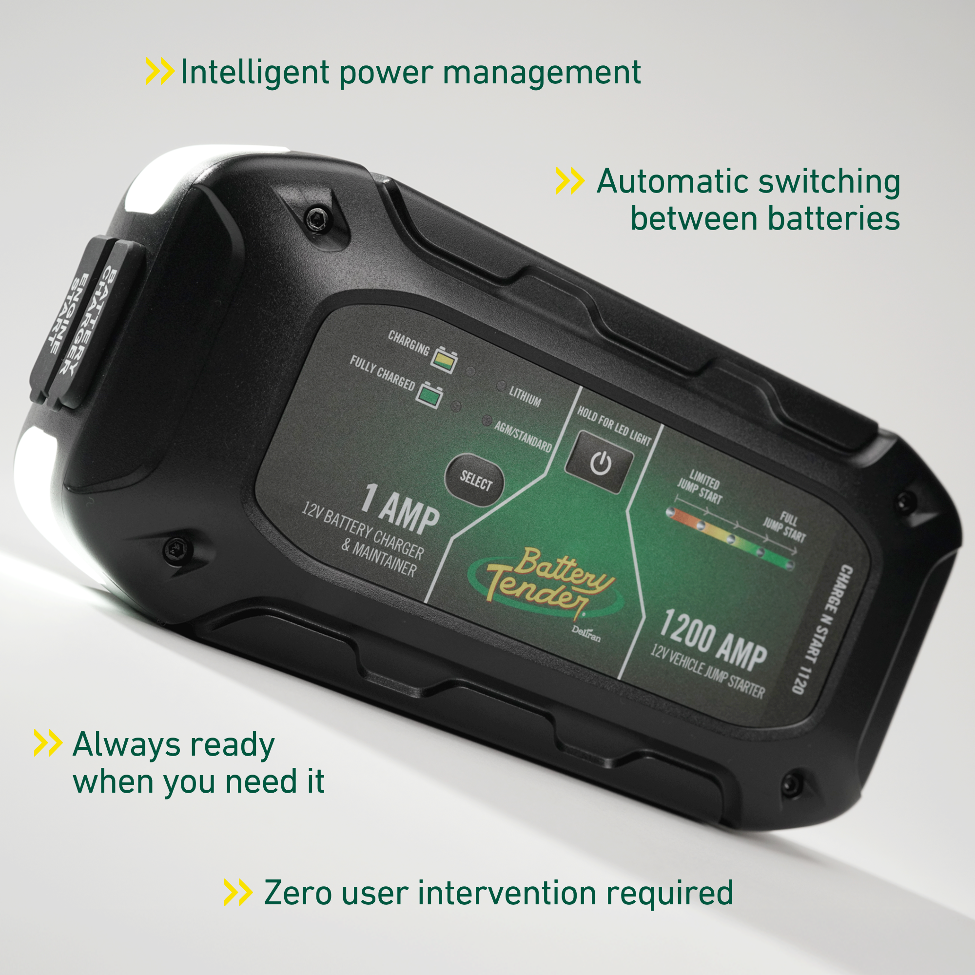 Charge N Start 1120 1 AMP Battery Charger & 1200 AMP Jump Starter - Battery Tender®