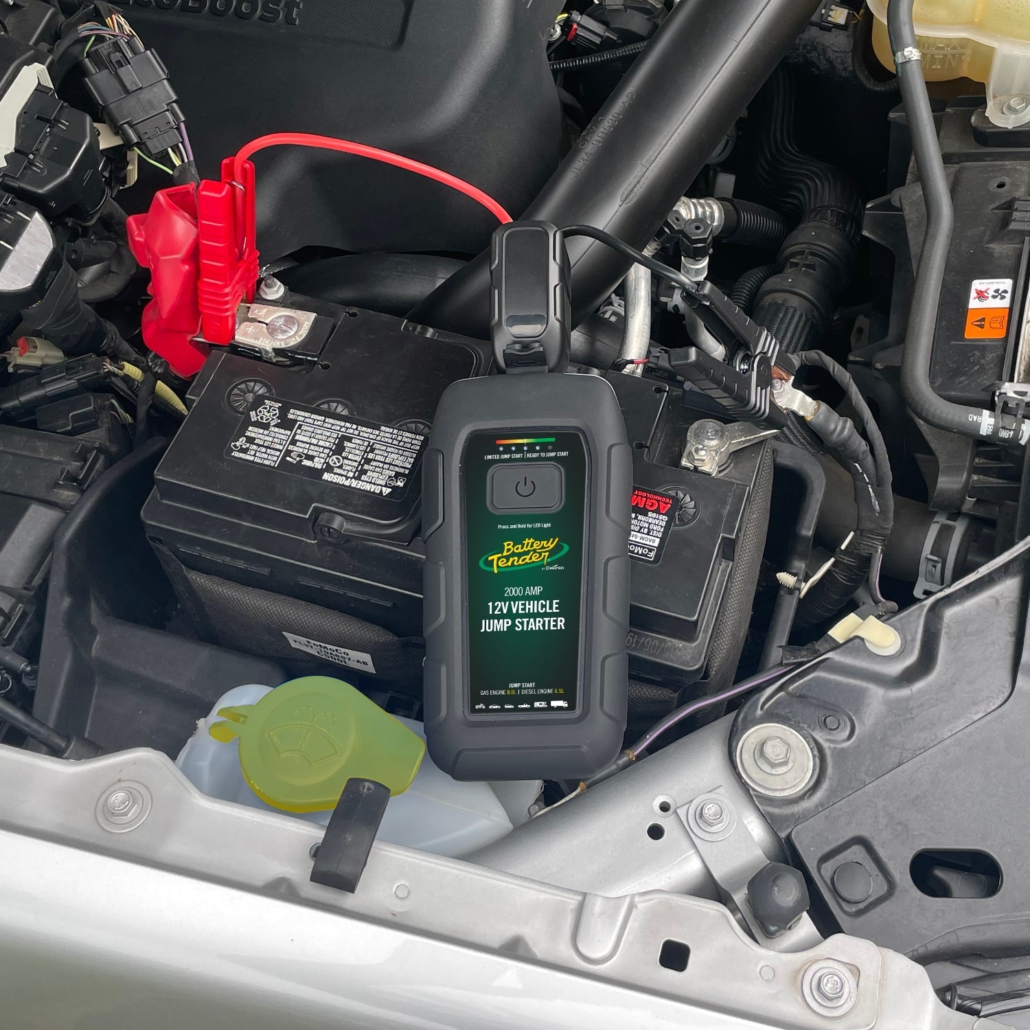 Battery Tender 2000 AMP Jump Starter Starting a Car