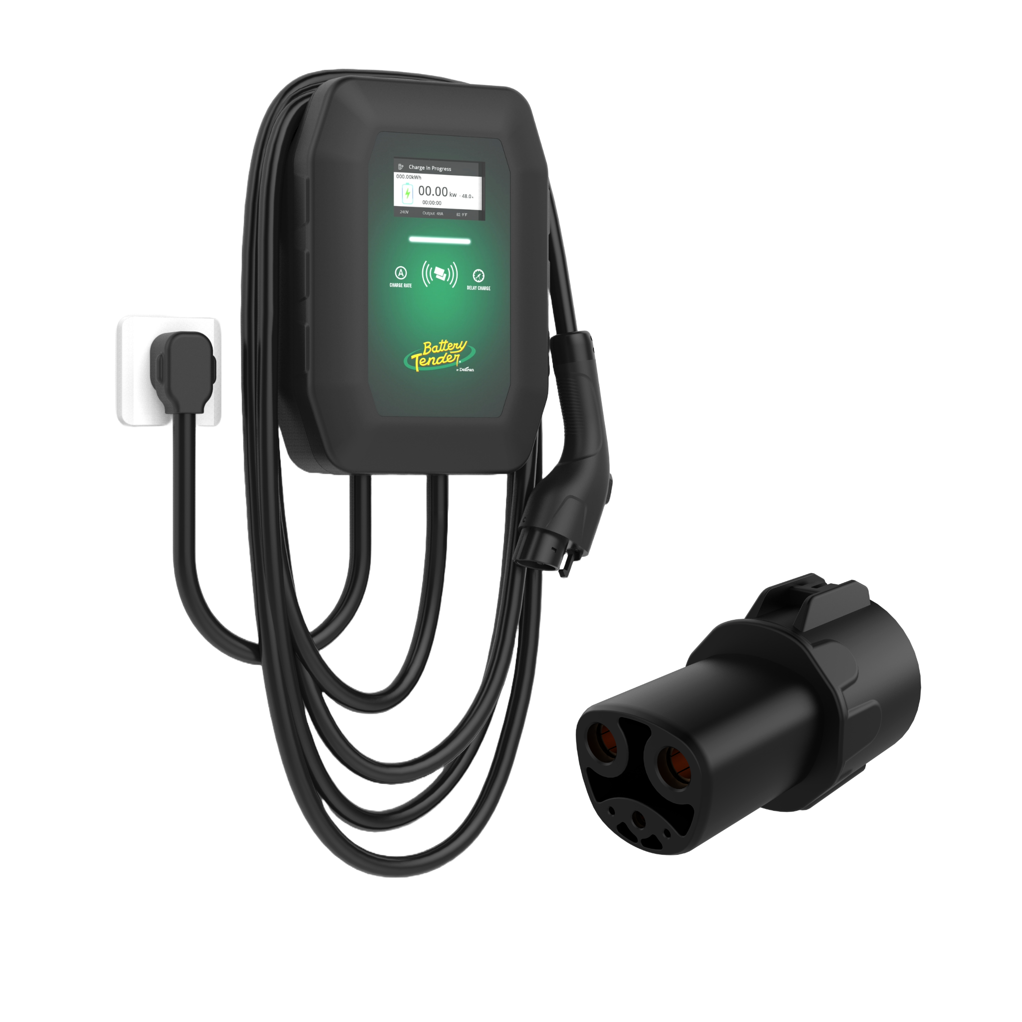 eCharge 48 AMP EV Charger and Tesla Adapter Bundle