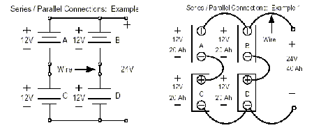 Batteries Connected in Series / Parallel: Example 1